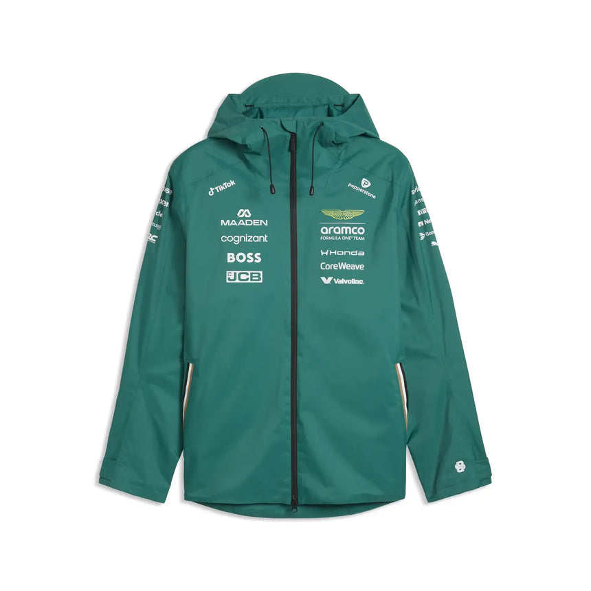 Aston Martin rain jacket, team, Puma, green, 2026