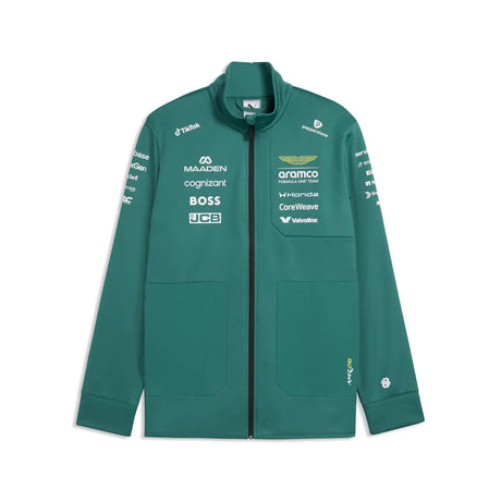 Aston Martin softshell jacket, team, Puma, green, 2026