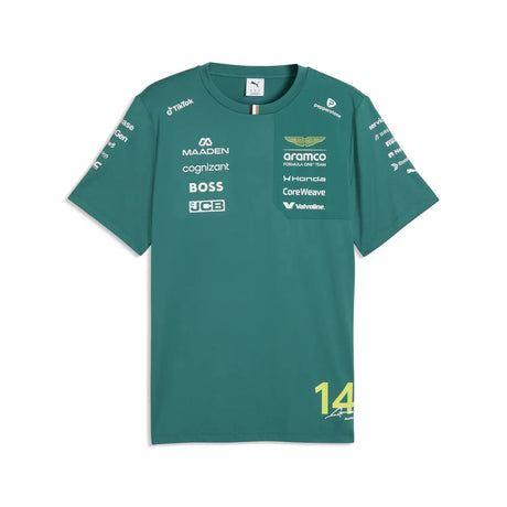 Aston Martin t-shirt, Fernando Alonso, team, Puma, green, 2026