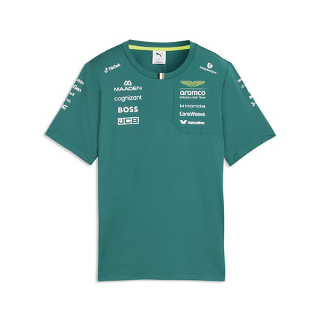 Aston Martin t-shirt, team, womens, Puma, green, 2026