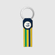 Ayrton Senna keychain, stripe, blue