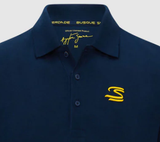 Ayrton Senna Mens Polo, Blue