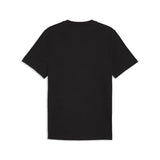 Black T-shirt back view.