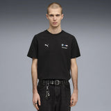 Black T-shirt worn with BMW MMS logo front.