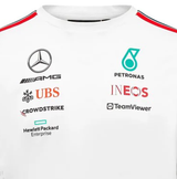 Mercedes Team Mens Long Slevee Driver Tee, White, 2023