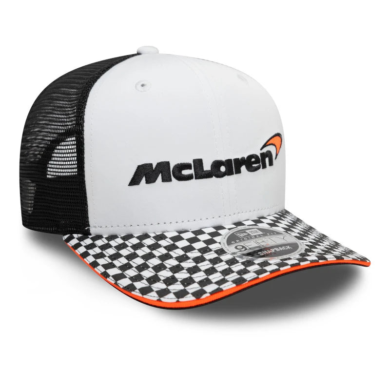 McLaren Checkered Visor 9FIFTY Cap, White 🔥