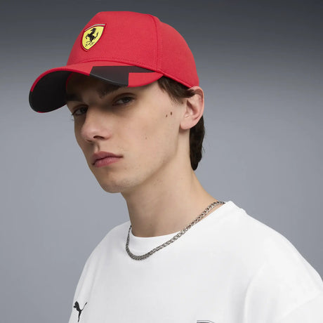 Ferrari red cap on male model