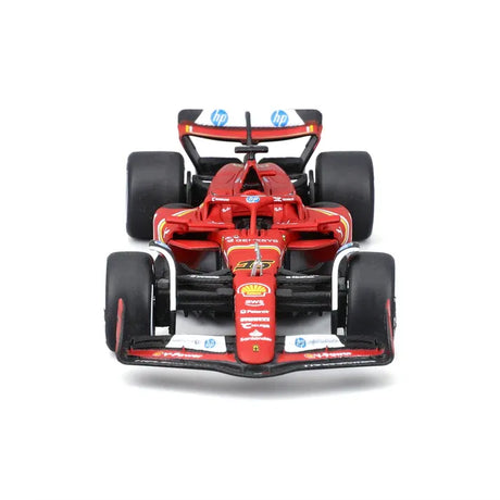Red Ferrari SF24 model car front view.