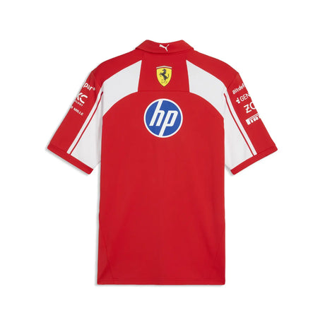 Ferrari shirt back view with white details