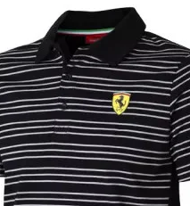 Ferrari Polo, striped, Black, 2011