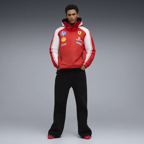 Ferrari jacket worn by model photo
