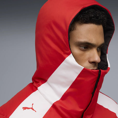 Ferrari jacket detail photo with hood