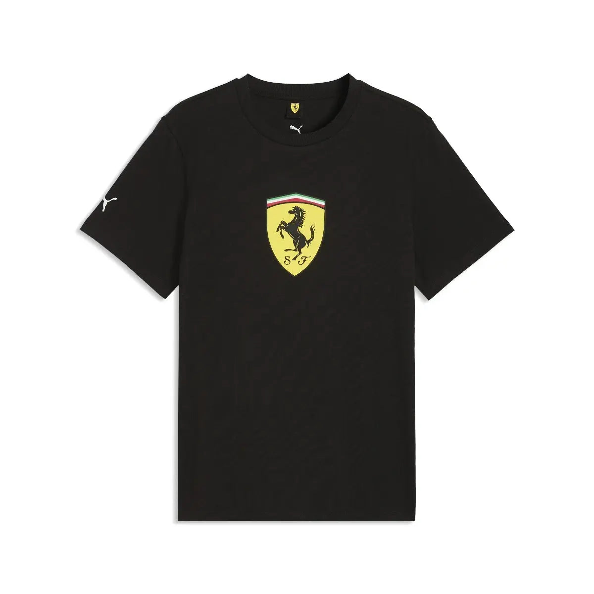 Ferrari t-shirt, colored shield, black