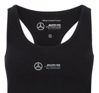 Mercedes Womens Top, Logo, Black, 2020