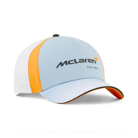 McLaren cap with blue and white details, logo on front