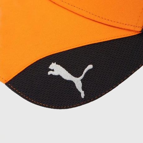 Detail of McLaren cap with PUMA logo