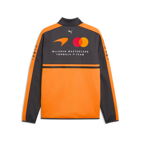 McLaren softshell jacket back view.