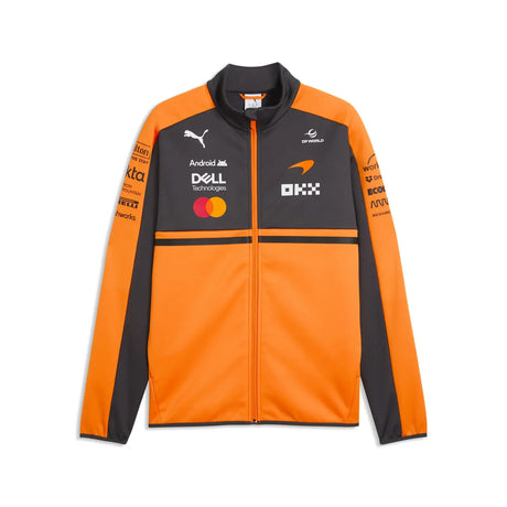 McLaren softshell jacket front view.