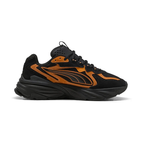 PUMA shoe side view with black and orange details