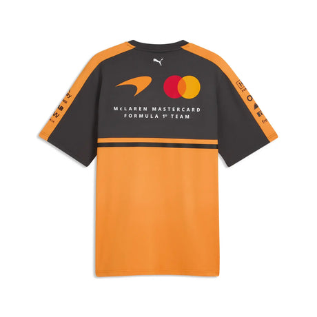Black and orange t-shirt back with PUMA logo and lettering