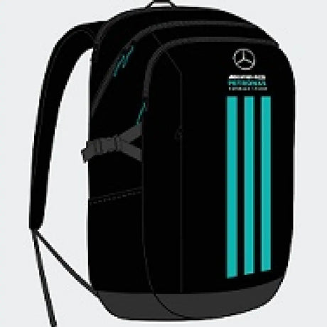 Mercedes backpack, Dna, adidas, 3 Stripes, black