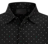Mercedes Mens Polka Dot Shirt, Black