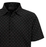 Mercedes Mens Polka Dot Shirt, Black