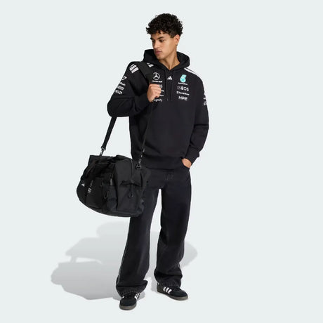 Black Mercedes hoodie with bag