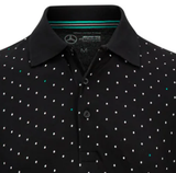 Mercedes Mens Polka Dot Polo, Black