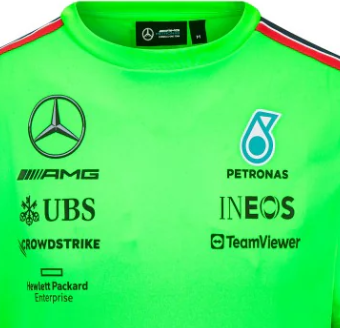 Mercedes Team Set Up Tee, Green, 2023