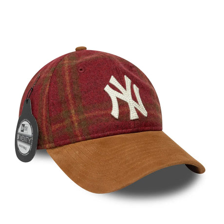 New York Yankees cap with brown velvet and side label.