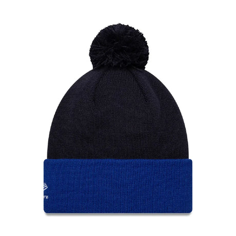 Red Bull cap with blue trim, rear view.