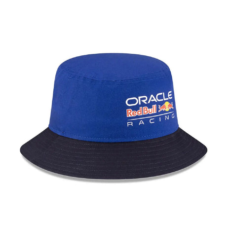 Blue bucket hat with ORACLE and Red Bull Racing lettering