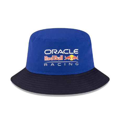 Blue bucket hat with ORACLE and Red Bull Racing lettering