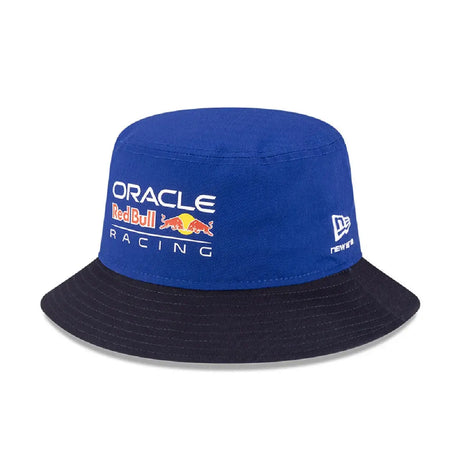 Blue bucket hat with ORACLE and Red Bull Racing lettering