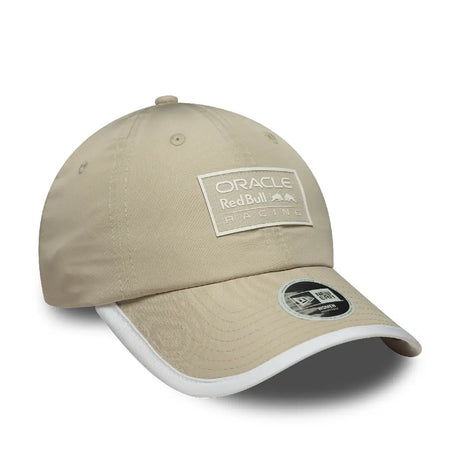 Beige cap side view showing front logo