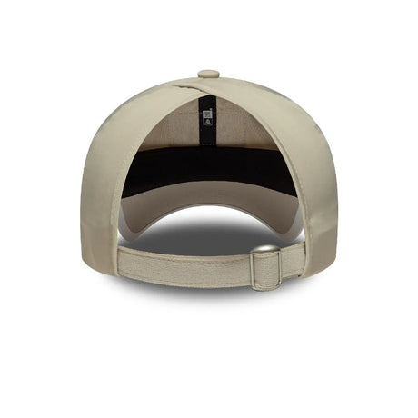 Beige cap open back, rear view