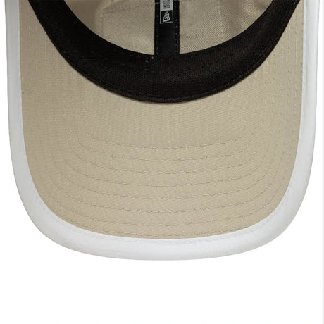 Beige cap interior view with black lining