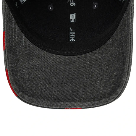 Inside view of black baseball cap