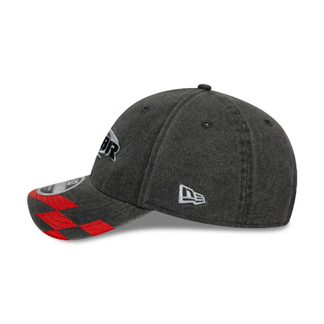 Black baseball cap with ORBR print side angle