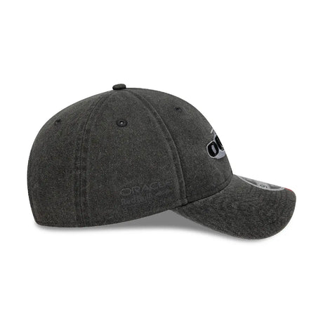 Black baseball cap with ORACLE print side view