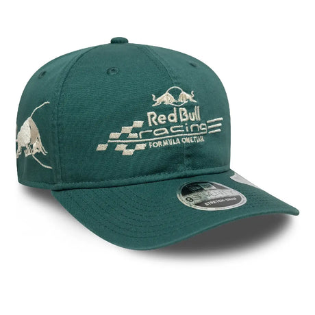 Green Red Bull Racing cap side view with logo