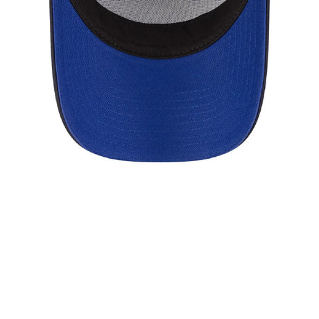 Blue trucker cap bottom with black trim